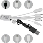 Eaxus 5-u-1 USB 2.0 kabel za punjenje s mini, mikro USB utikačem, tip C, 8-pinska, spojnica