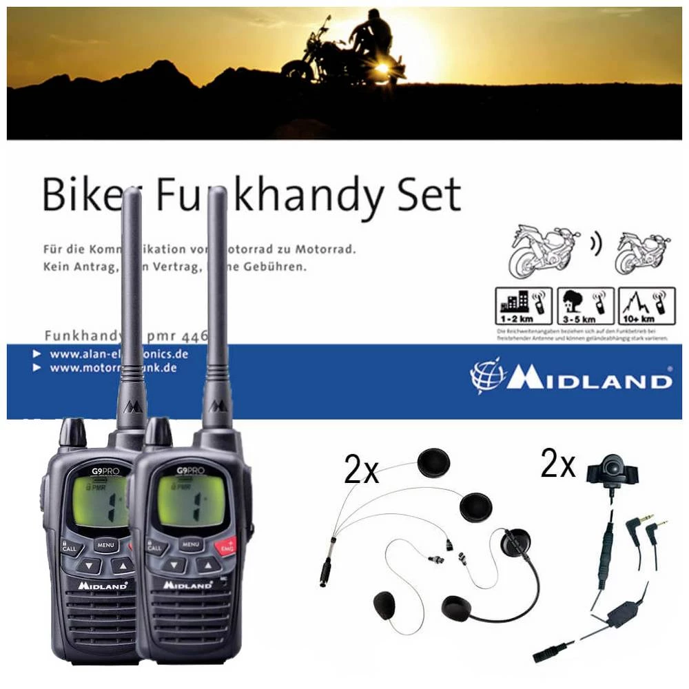 Midland G9 Pro Biker C923.S1 pmr ručna radio stanica slika