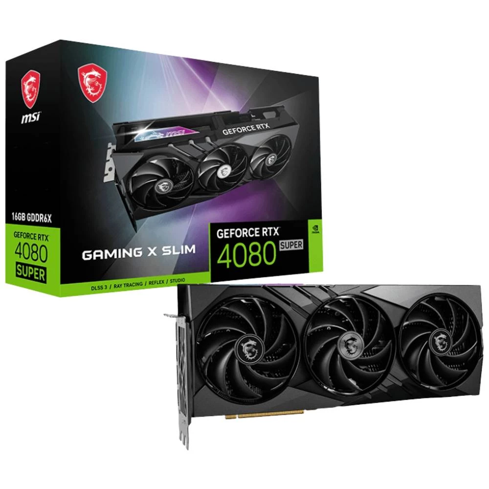 MSI grafička kartica Nvidia GeForce RTX 4080 Super GAMING X SLIM 16 GB GDDR6X-RAM PCIe x16 DisplayPort, HDMI™ NVIDIA G slika