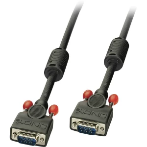 LINDY VGA priključni kabel VGA 15-polni utikač, VGA 15-polni utikač 15.00 m crna 36378  VGA kabel slika