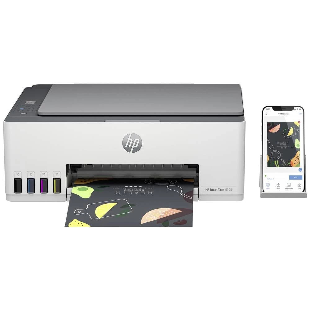 HP Smart Tank 5105 multifunkcionalni pisač Inkjet u boji A4 pisač, skener, kopirni stroj Bluetooth®, sustav spremnika ti slika