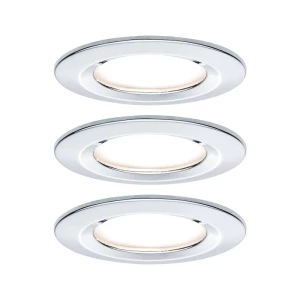 LED ugradna svjetiljka 3-Step-Dim Nova osnovni set kruta IP44 okrugla 78mm GU10 3x6.5W 230V 2700K krom Paulmann Nova ugradno svjetlo za kupaonicu 3-dijelni komplet    6.5 W  krom (sjajan) boja slika