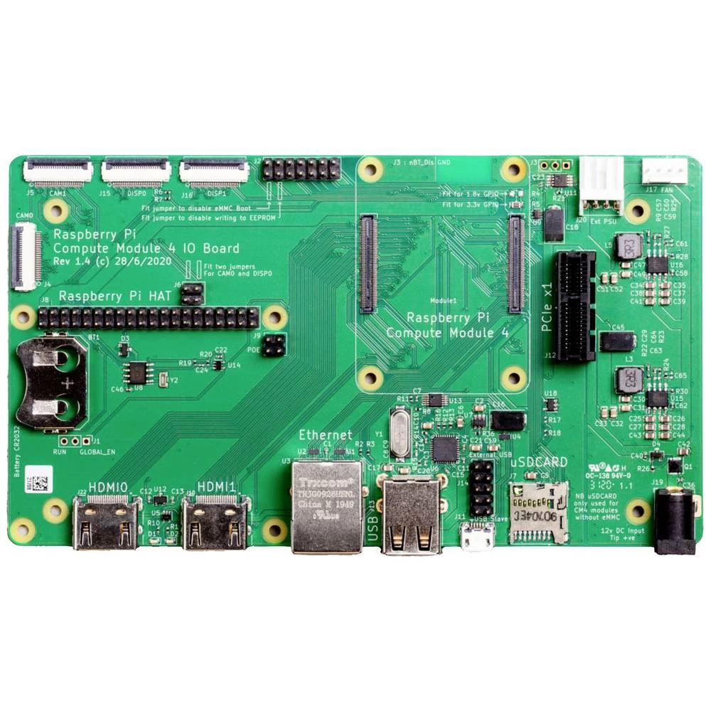Raspberry Pi® RPI CM4 IO BOARD I/O modul Pogodno za (komplet za razvoj): Raspberry Pi® slika