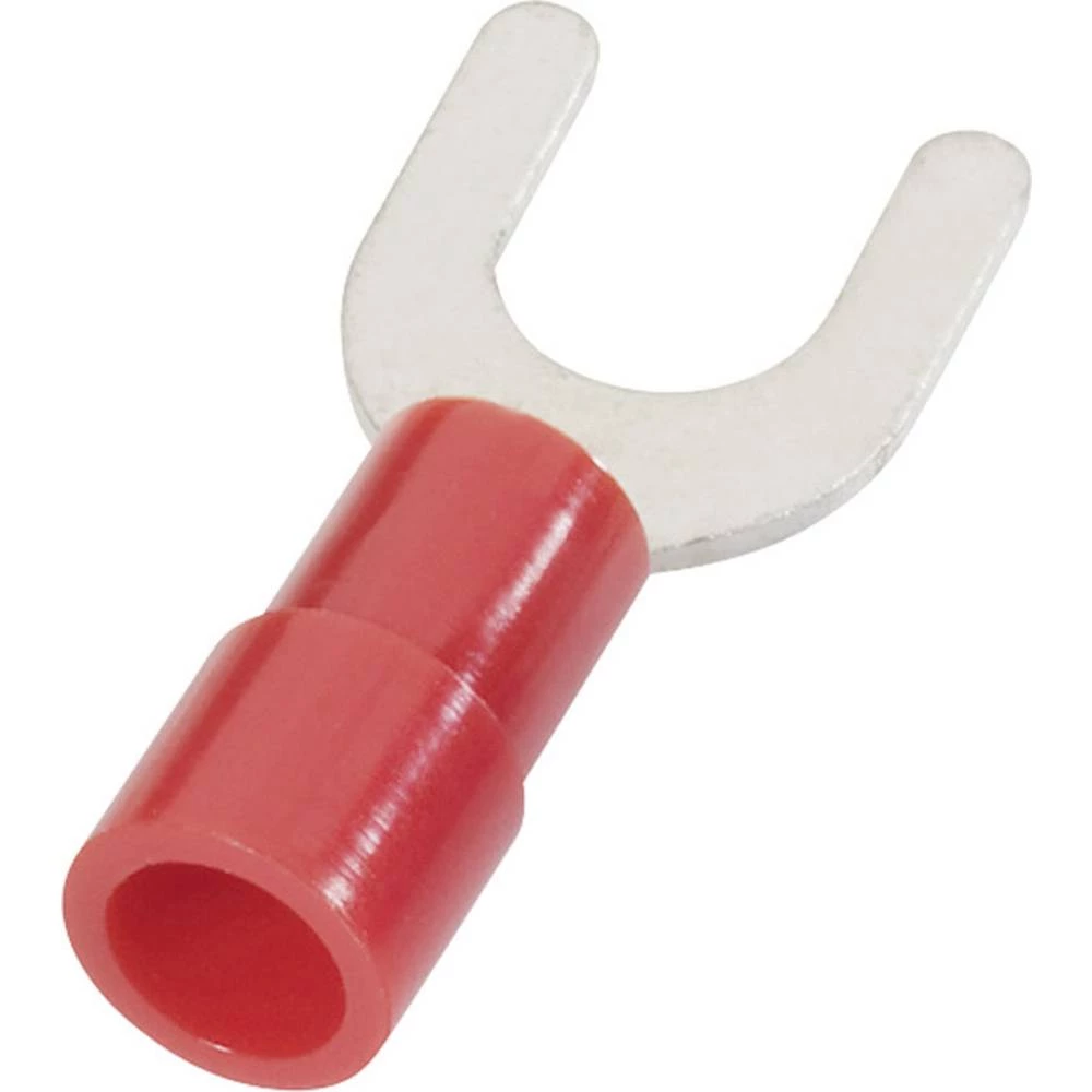 Cimco 180172 viljuškasta kabelska stopica 10 mm² Otvor Ø=6.4 mm izolirani dio crvena 1 St. slika