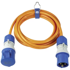 as - Schwabe CEE produžni kabel za kampiranje 5m od poliuretana AS Schwabe 62431 struja produžetak 16 A narančasta 5 m slika