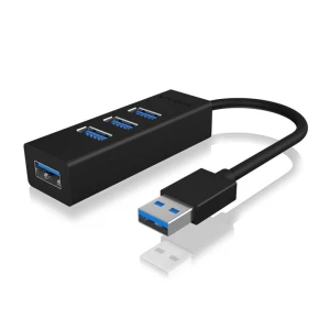 ICY BOX 4-fach USB 3.0 Hub 4 ulaza USB 3.2 Gen 1 hub (USB 3.0)  crna slika