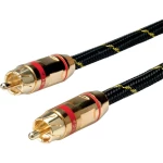 Roline Cinch video priključni kabel [1x muški cinch konektor - 1x muški cinch konektor] 10.00 m crna/zlatna