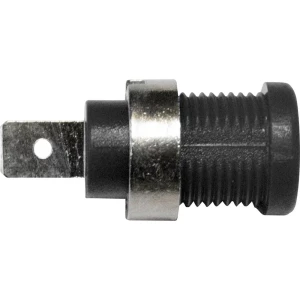 Pakiranje od 10 komada: 4 mm banana utičnica s lopaticom, montaža na ploču Mueller Electric BU-P72913-0 #####Bananenbuchse crna 10 St. slika