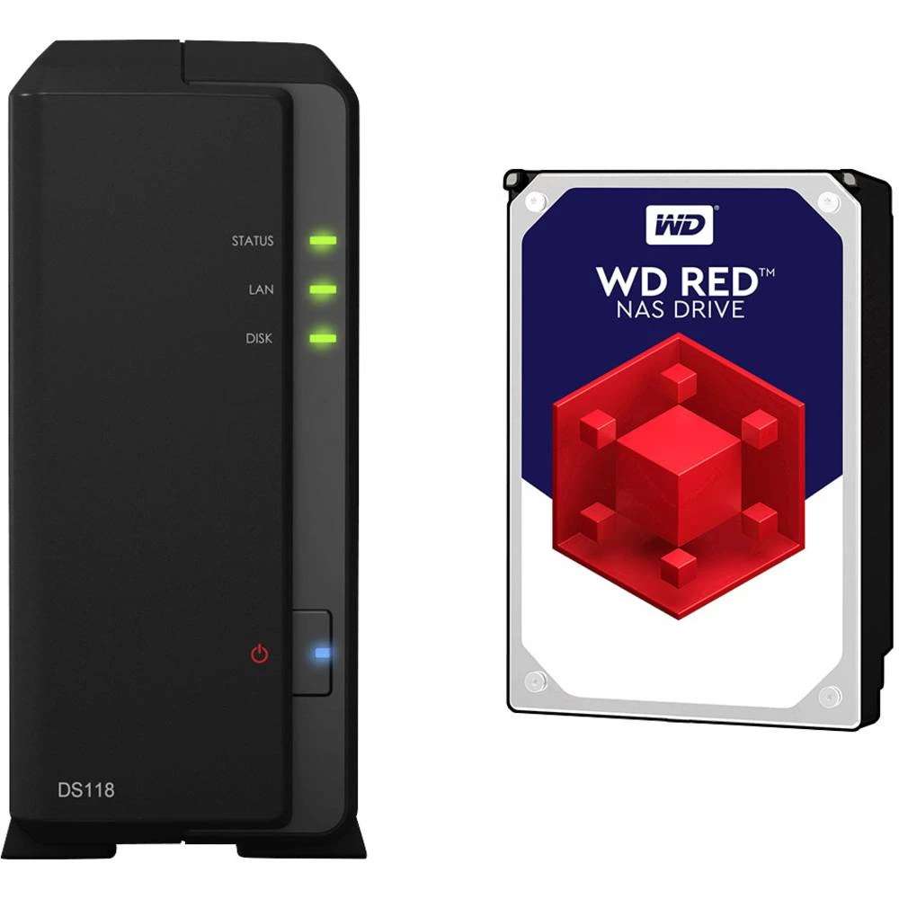 NAS server 6 TB Synology DiskStation DS118-6TB-RED Opremljena sa WD RED slika
