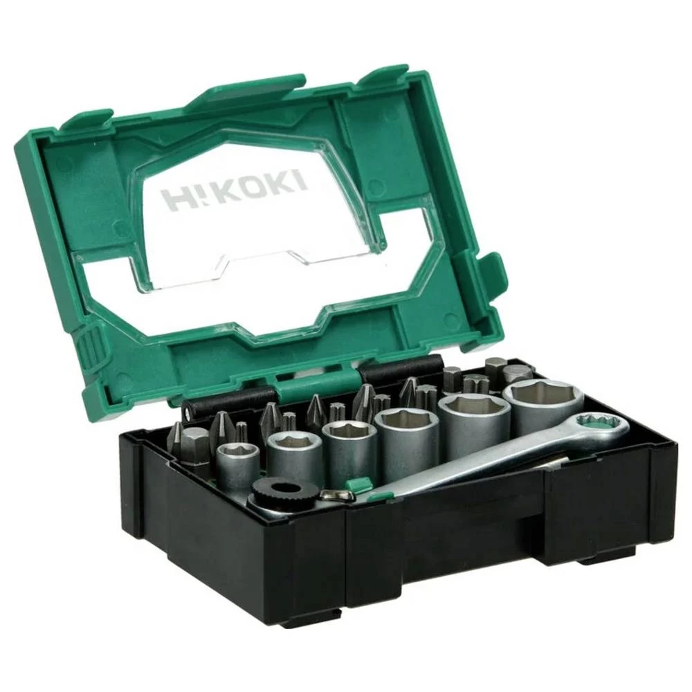 HiKOKI 40030020 bit komplet T-profil, ravni prorez, križni phillips, križni pozidriv, šesterokut uklj. držač bitova slika
