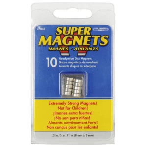Blanko magnet (Ø x V) 8 mm x 3 mm okrugli 10 St. 205016 slika