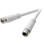 SAT priključni kabel [1x F-utikač - 1x F-utikač] 3 m 75 dB bijeli SpeaKa Professional