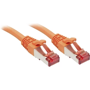 LINDY 47809 RJ45 mrežni kabel, Patch kabel cat 6 S/FTP 2.00 m narančasta sa zaštitom za nosić 1 St. slika