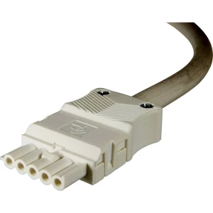 Adels-Contact 92845520 mrežni priključni kabel slobodan kraj - mrežni konektor Ukupan broj polova: 4 + PE bijela 2.00 m 20 St. slika