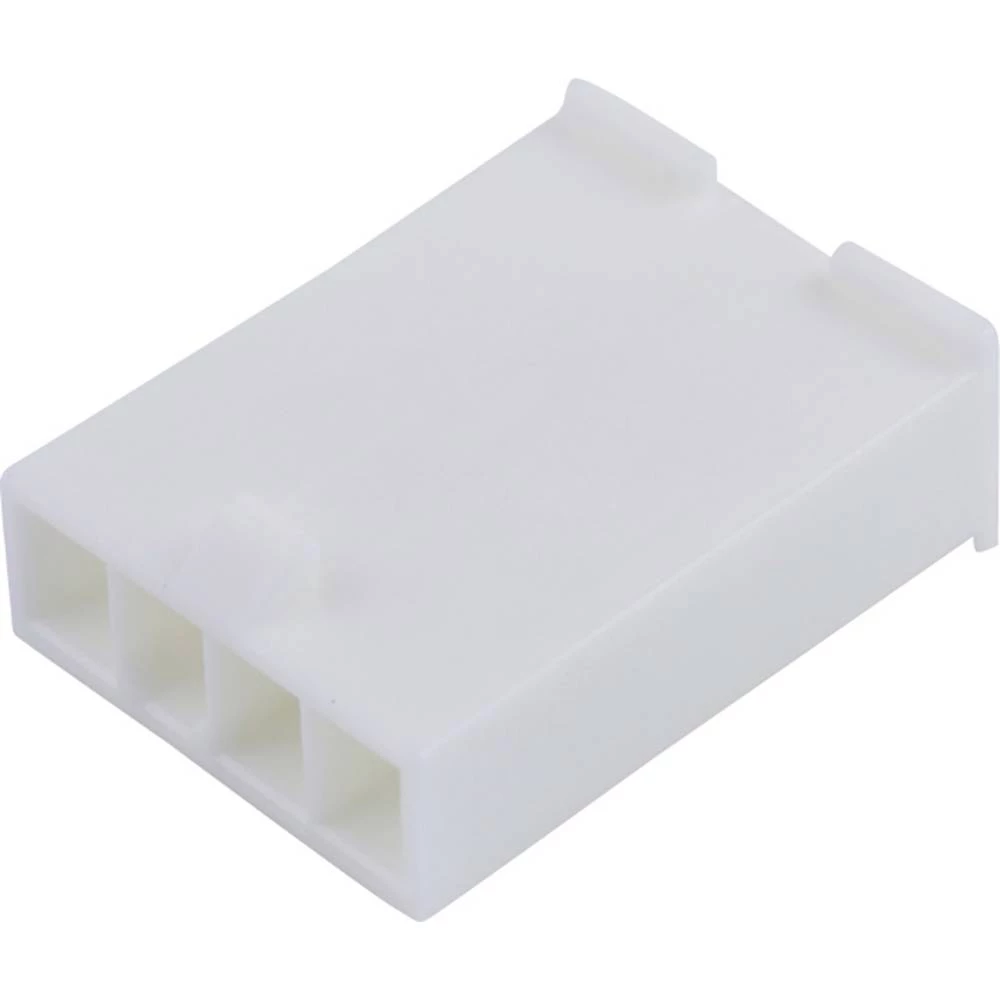 Molex 39014047 Mini-Fit Jr. Plug Housing, Single Row, 4 Circuits, UL 94V-0, without Panel Mounting Ears, Natural slika