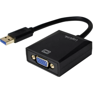 LogiLink USB / VGA Adapter [1x Muški konektor USB 3.0 tipa A - 1x Ženski konektor VGA] Crna slika