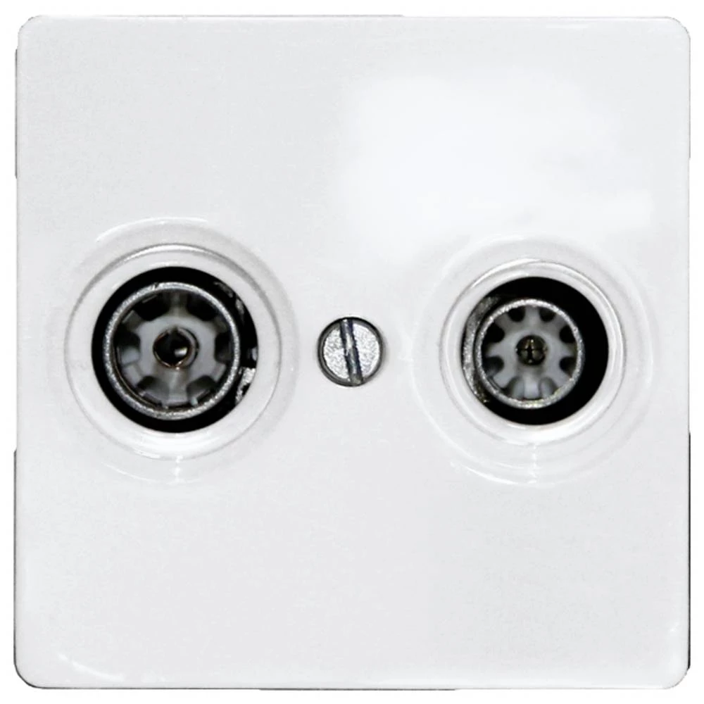 Eltako 1-struki poklopac utičnica za TV, radio polarno bijela, čista bijela (RAL 9010) 30055832 slika