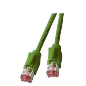 LAN (RJ45) Mreža Priključni kabel CAT 6A S/FTP 0.5 m Zelena pozlaćeni kontakti EFB Elektronik slika