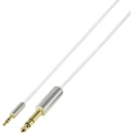 SpeaKa Professional-JACK audio priključni kabel [1x JACK utikač 6.35 mm - 1x JACK utikač 3.5 mm] 3 m bijeli SuperSoft, pozlaćeni slika
