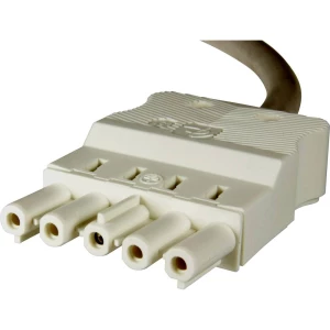 Adels-Contact 96595505 mrežni priključni kabel slobodan kraj - mrežni konektor Ukupan broj polova: 4 + PE bijela 0.50 m 30 St. slika