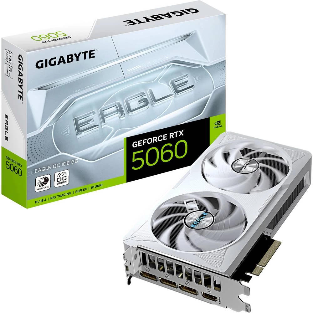 Gigabyte grafička kartica Nvidia GeForce RTX 5060 GeForce RTX 5060 8 GB GDDR7 RAM PCIe x8 NVIDIA G-Sync , navijena, vulk slika