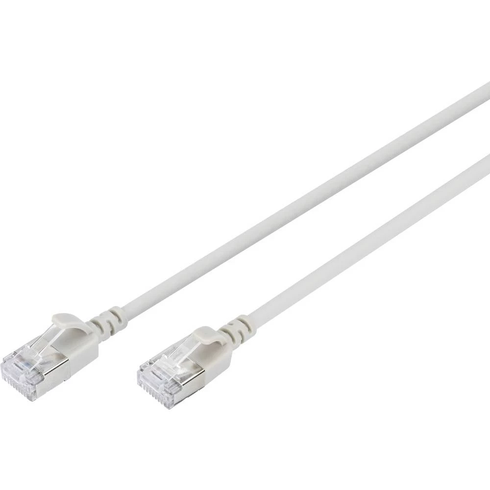 Digitus DK-1632-A-030S RJ45 mrežni kabel, Patch kabel CAT 6a F/FTP 3 m siva kodiran u boji, sa zaštitom, višežičan, s um slika