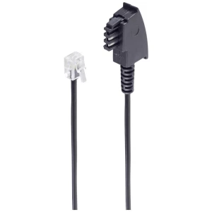 Shiverpeaks telefon priključni kabel [1x muški konektor TAE-F - 1x RJ11-utikač 6p4c] 3 m crna slika