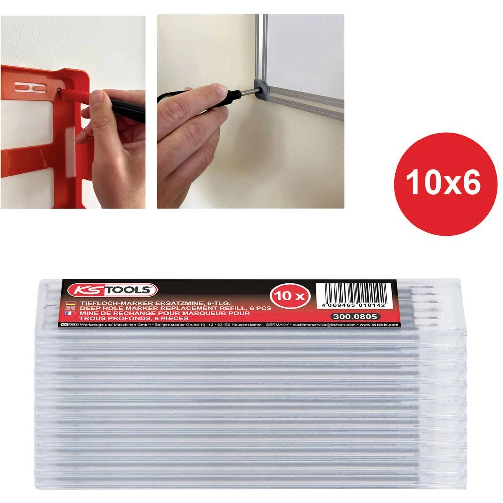 KS Tools 300.0805 rezervne mine za marker dubokih rupa 60 kom. slika
