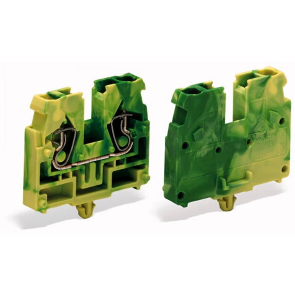 WAGO 869-317 prolazna stezaljka opružna stezaljka zelena, žuta 100 St. slika