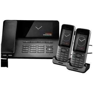 Gigaset Pro Fusion FX800W Bundle telefon s kabelom, voip Bluetooth, WLAN, dect repeater, responder, poe zaslon na dodir crna slika