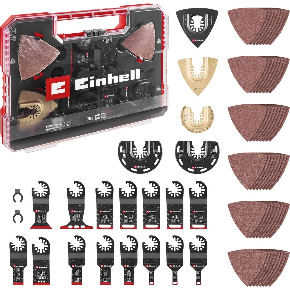 Einhell 708170 XXL -CASE aluminijev oksid, krom-vanadij čelik, BiM, HCS, HM komplet dodatne opreme za višenamjenski alat slika