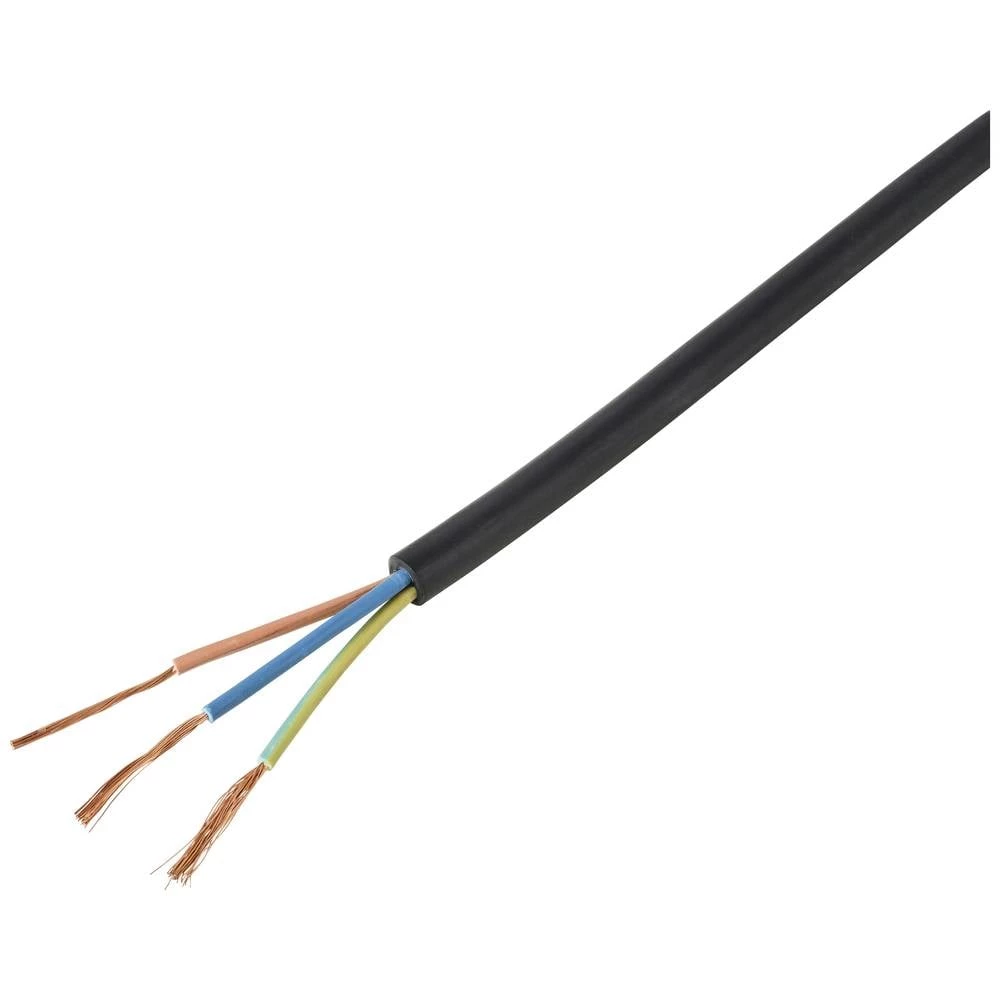 TRU COMPONENTS TC-11594936 gumeni kabel H07RN-F 3 x 1.5 mm² crna Roba na metre slika
