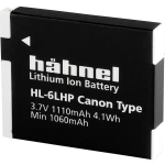 Kamera-akumulator Hähnel Zamjenjuje originalnu akU. bateriju NB-6L, NB-6LH 3.7 V 1110 mAh HL-6LHP