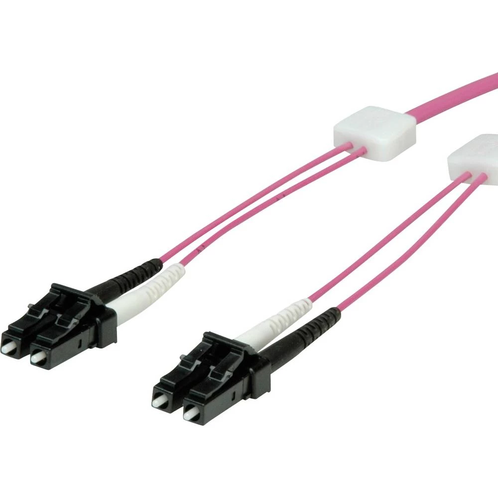 Easylan LSD42200020 staklena vlakna svjetlovodi priključni kabel 2.00 m ljubičasta Multimode OM4 slika