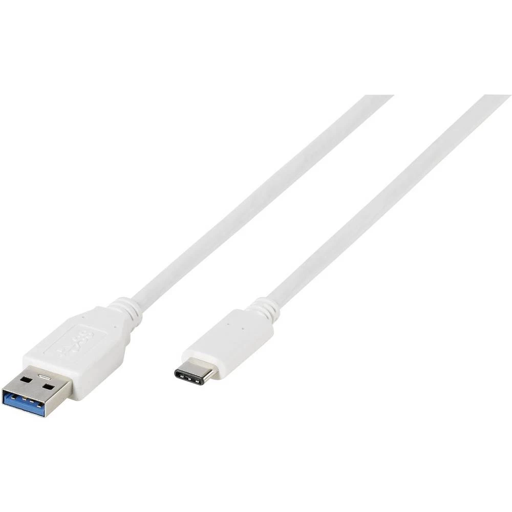 Vivanco USB 3.1 (Gen 1) Priključni kabel [1x Muški konektor USB 3.0 tipa A - 1x Muški konektor USB-C&trade;] 1 m Bijela slika