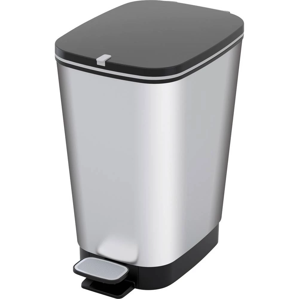 Curver CHIC BIN STYLE Abfallbehälter M [25L], silber 237544 kontejner za limenke plastika srebrna 1 kom. slika