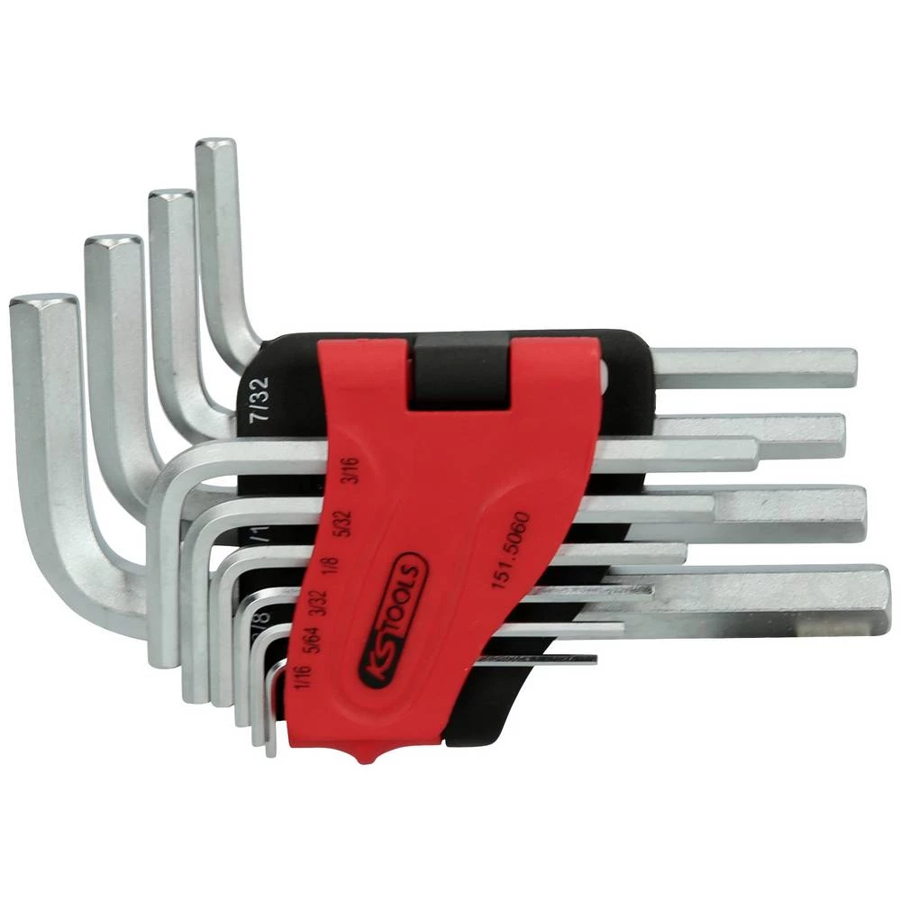 KS Tools 151.5060 unutarnji šesterokutni komplet kutnih odvijača 1/16 palac, 5/64 palac 10-dijelni slika