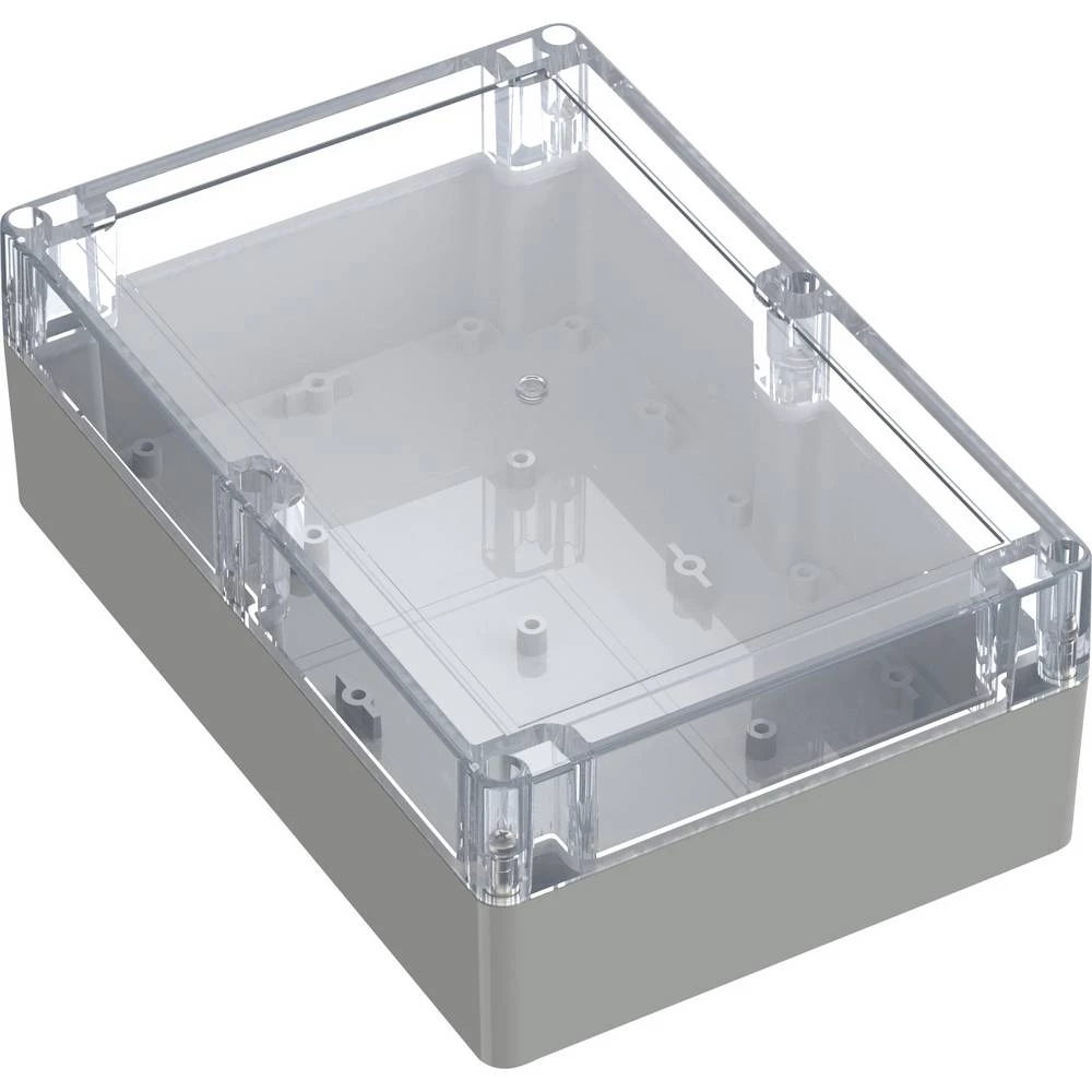 TRU COMPONENTS 6U07211408437 TC-13865164 industrijsko kućište 209.7 x 139.8 x 75 ABS, polikarbonat svijetlosiva, prozirn slika