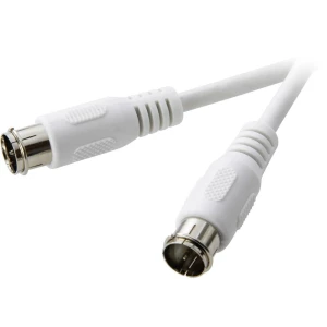 SAT priključni kabel [1x F-brzi utikač - 1x F-brzi utikač] 10 m 75 dB bijeli SpeaKa Professional slika