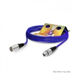 Hicon SGHN-0600-BL XLR priključni kabel [1x XLR utičnica 3-polna - 1x XLR utikač 3-polni] 6.00 m plava boja