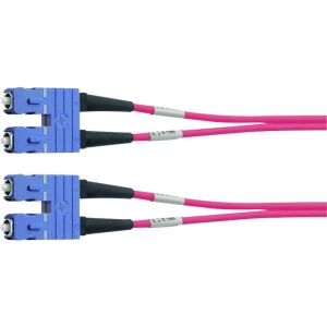 Staklena vlakna Svjetlovodi Priključni kabel [1x Muški konektor SC - 1x Muški konektor SC] 50/125 µ Multimode OM3 1 m Tele slika