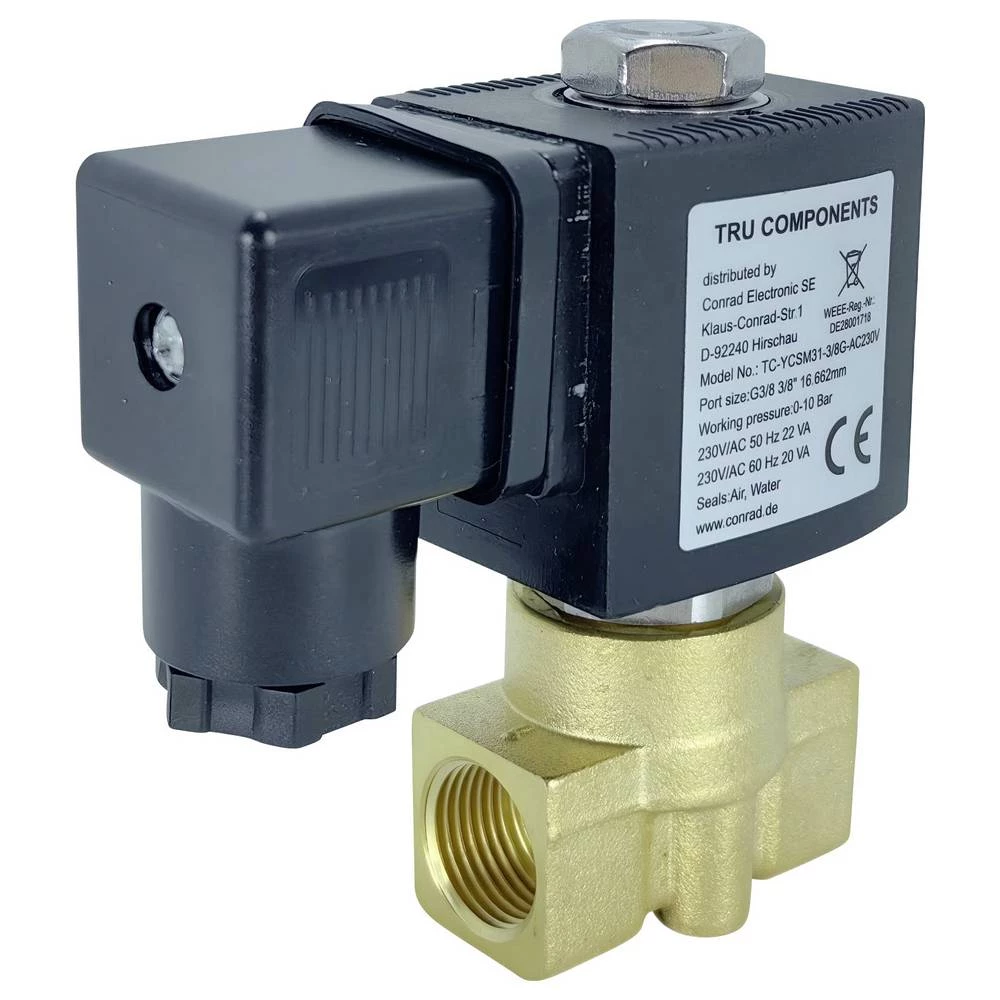 TRU COMPONENTS servo upravljani ventil TC-14211688 TC-YCSM31-3/8G-AC230 230 V/AC G 3/8 Nazivna širina 10 mm 1 kom. slika