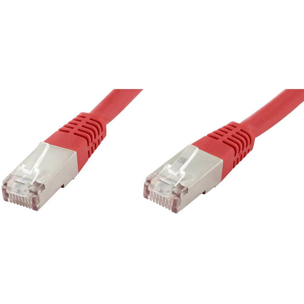 LAN (RJ45) Mreža Priključni kabel CAT 6 S/FTP 1 m Crvena Dvostruko zaštićen econ connect slika
