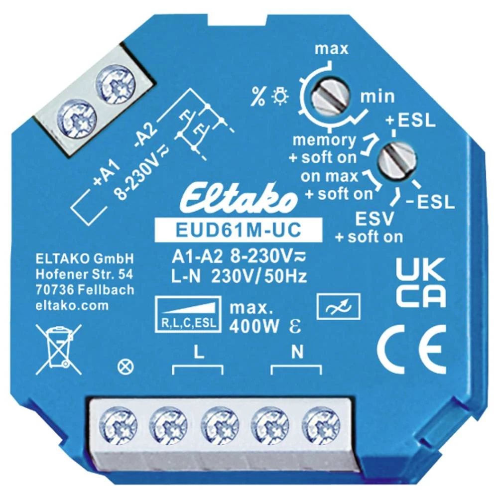 Eltako 61100903 univerzalni prekidač za prigušivanje svjetla plava boja slika