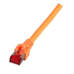 LAN (RJ45) Mreža Priključni kabel CAT 6 S/FTP 0.25 m Narančasta Vatrostalan, Bez halogena, sa zaštitom za nosić, pozlaćeni konta