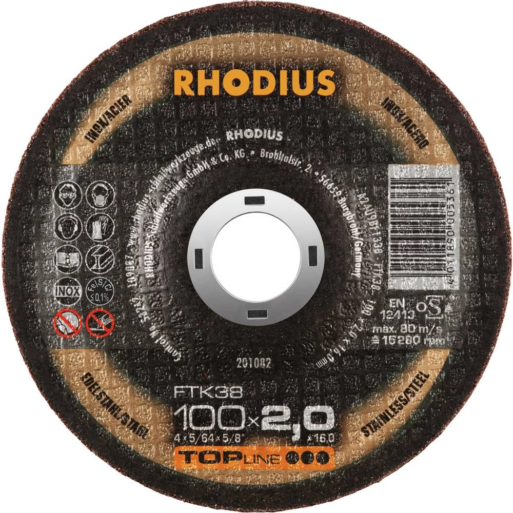 Rhodius FTK38 201082 set reznih ploča 25 kom. nehrđajući čelik, čelik slika