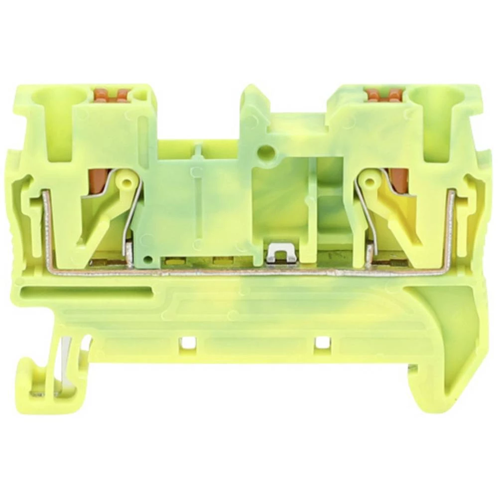 TRU COMPONENTS TC-11592368 prolazna stezaljka 5.2 mm brzo spajanje  zelena, žuta 1 St. slika