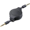 SpeaKa Professional-JACK audio priključni kabel [1x JACK utikač 3.5 mm - 1x JACK utikač 3.5 mm] 1.10 m crn+ roler, pozlaćeni kon slika