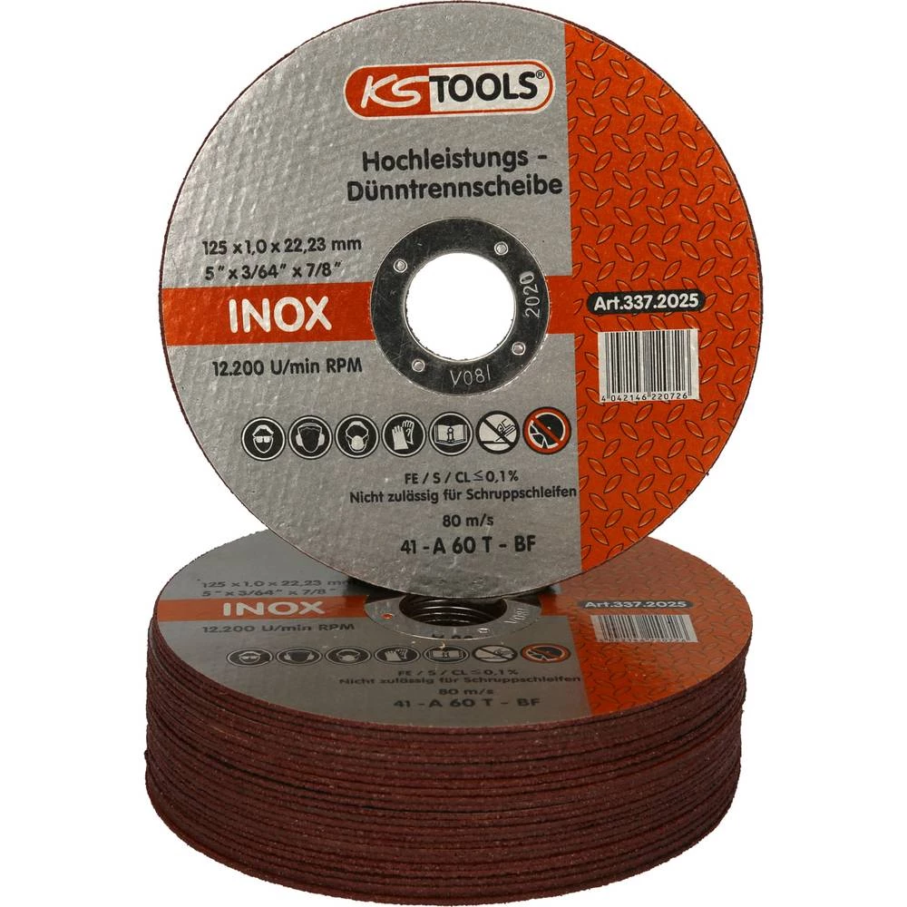 KS Tools 337.2025 rezna ploča ravna 125 mm 25 St. slika