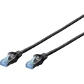 Digitus DK-1532-010/BL RJ45 mrežni kabel, Patch kabel cat 5e SF/UTP 1.00 m crna upleteni parovi 1 St. slika